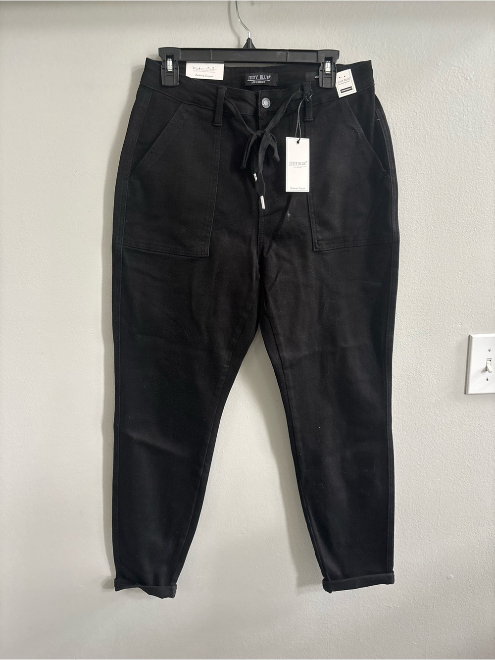 Judy Blue Black Women's Drawstring Jogger Pants 11/30
